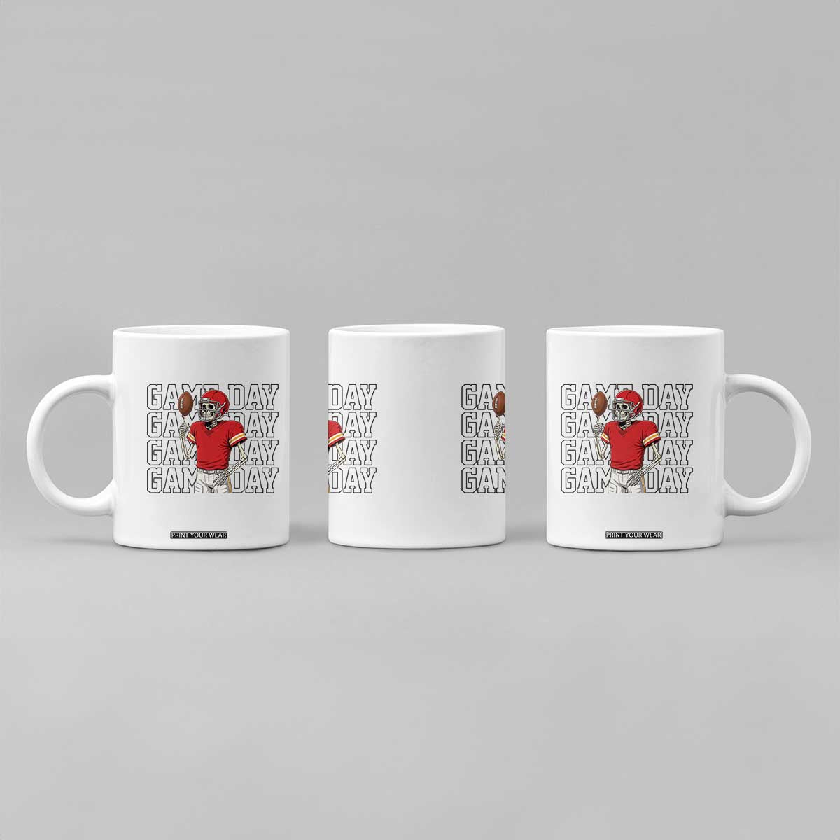Funny Skeleton Dark Football Coffee Mug Sport Humor Gift TS12 Print Your Wear