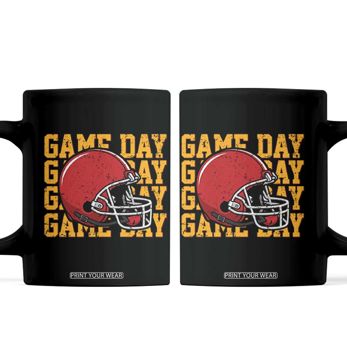 Funny Football Helmet Coffee Mug Game Day Sport Lover Gift TS12 Black Print Your Wear