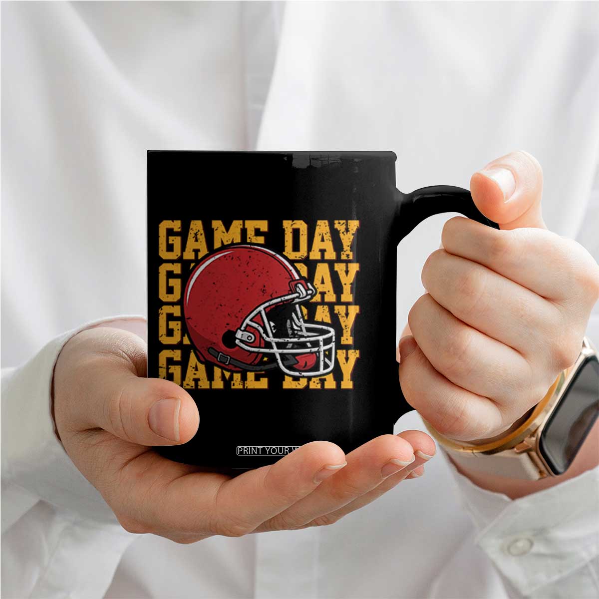 Funny Football Helmet Coffee Mug Game Day Sport Lover Gift TS12 Print Your Wear