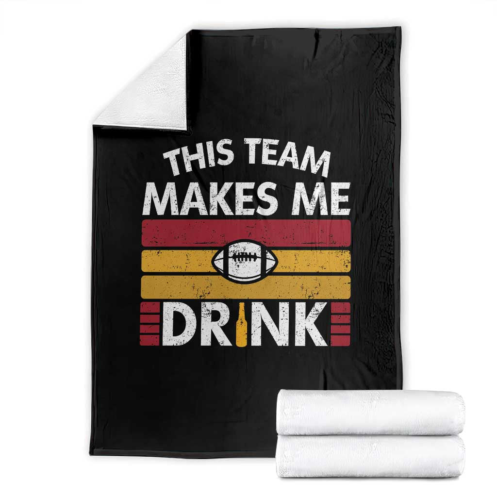 This Team Makes Me Drink Throw Blanket KC Pride Gift TS12 Black Print Your Wear