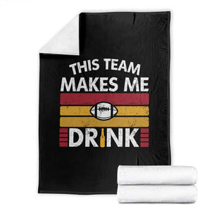 This Team Makes Me Drink Throw Blanket KC Pride Gift TS12 Black Print Your Wear