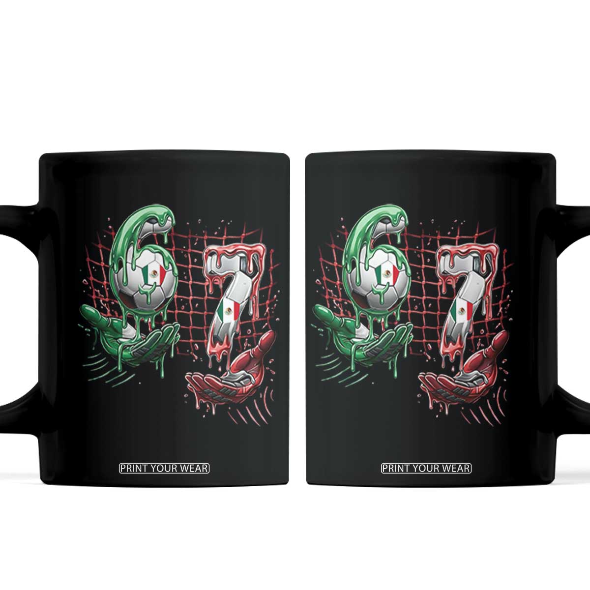 Drip Mexico Soccer Six Seven Meme Coffee Mug Mexicano Supporter Player Gift TS12 Black Print Your Wear