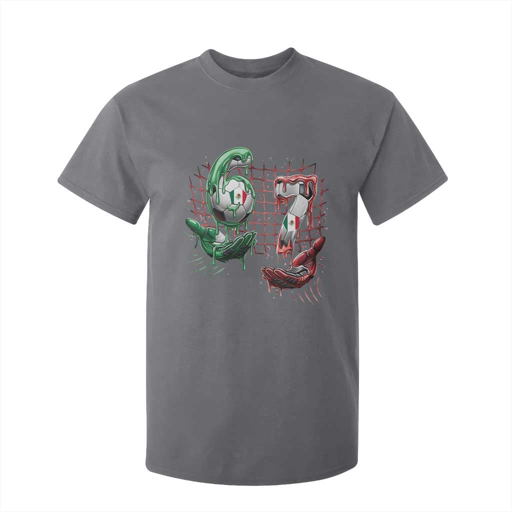 Drip Mexico Soccer Six Seven Meme T Shirt For Kid Mexicano Supporter Player Gift TS12 Charcoal Print Your Wear