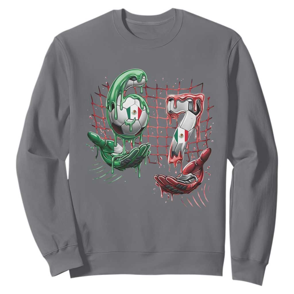 Drip Mexico Soccer Six Seven Meme Sweatshirt Mexicano Supporter Player Gift TS12 Charcoal Print Your Wear