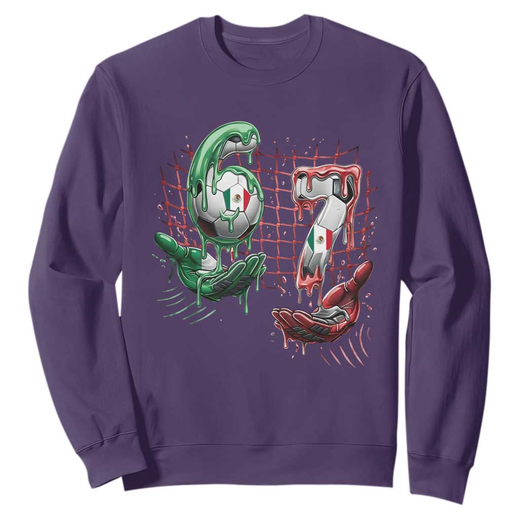 Drip Mexico Soccer Six Seven Meme Sweatshirt Mexicano Supporter Player Gift TS12 Purple Print Your Wear