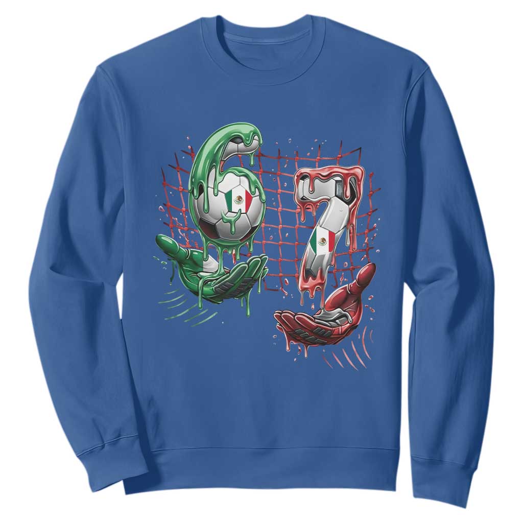 Drip Mexico Soccer Six Seven Meme Sweatshirt Mexicano Supporter Player Gift TS12 Royal Blue Print Your Wear