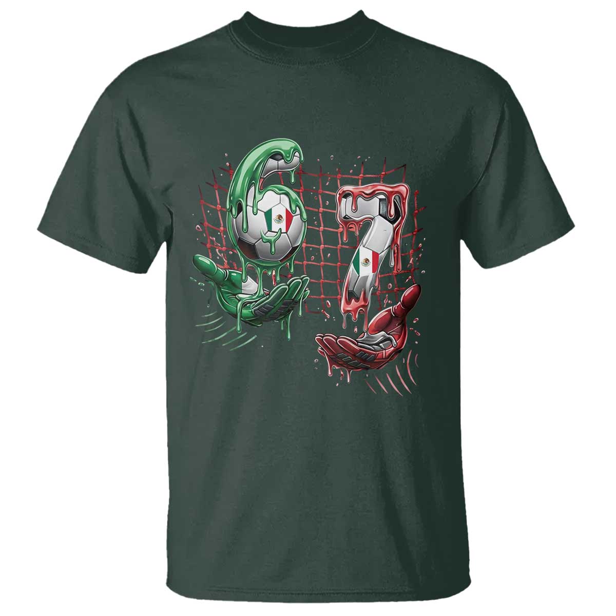 Drip Mexico Soccer Six Seven Meme T Shirt Mexicano Supporter Player Gift TS12 Dark Forest Green Print Your Wear
