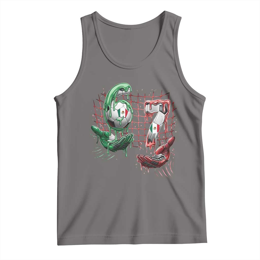 Drip Mexico Soccer Six Seven Meme Tank Top Mexicano Supporter Player Gift TS12 Deep Heather Print Your Wear