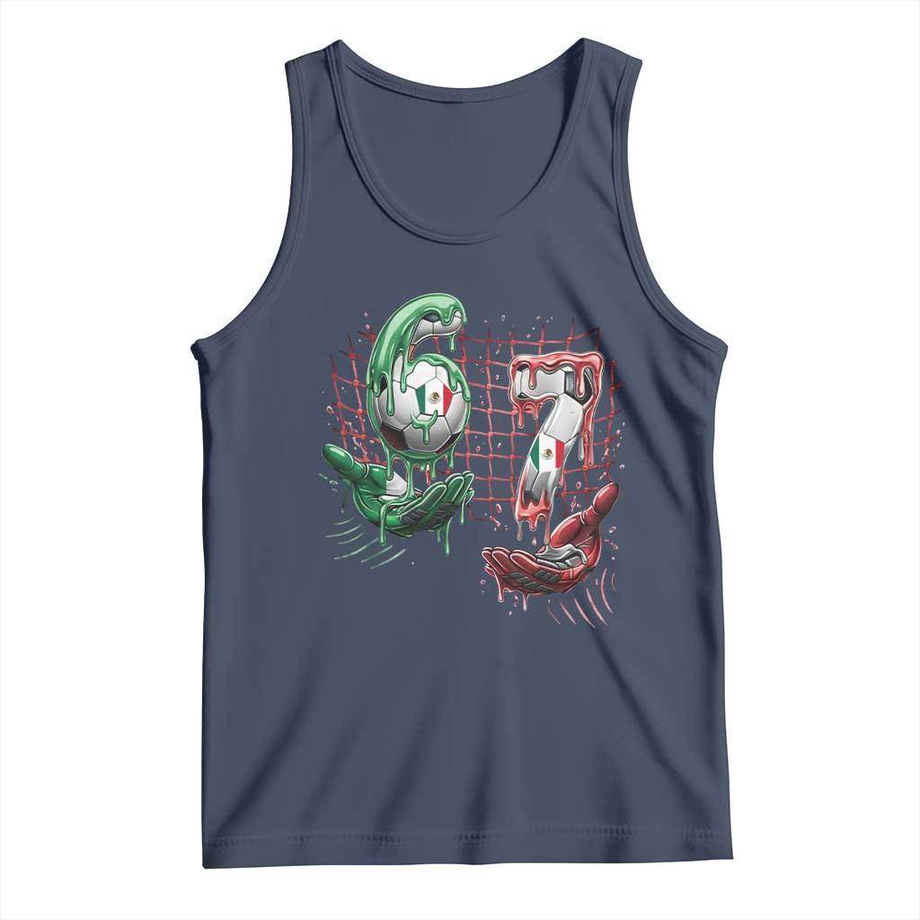 Drip Mexico Soccer Six Seven Meme Tank Top Mexicano Supporter Player Gift TS12 Navy Print Your Wear