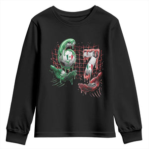 Drip Mexico Soccer Six Seven Meme Youth Sweatshirt Mexicano Supporter Player Gift TS12 Black Print Your Wear