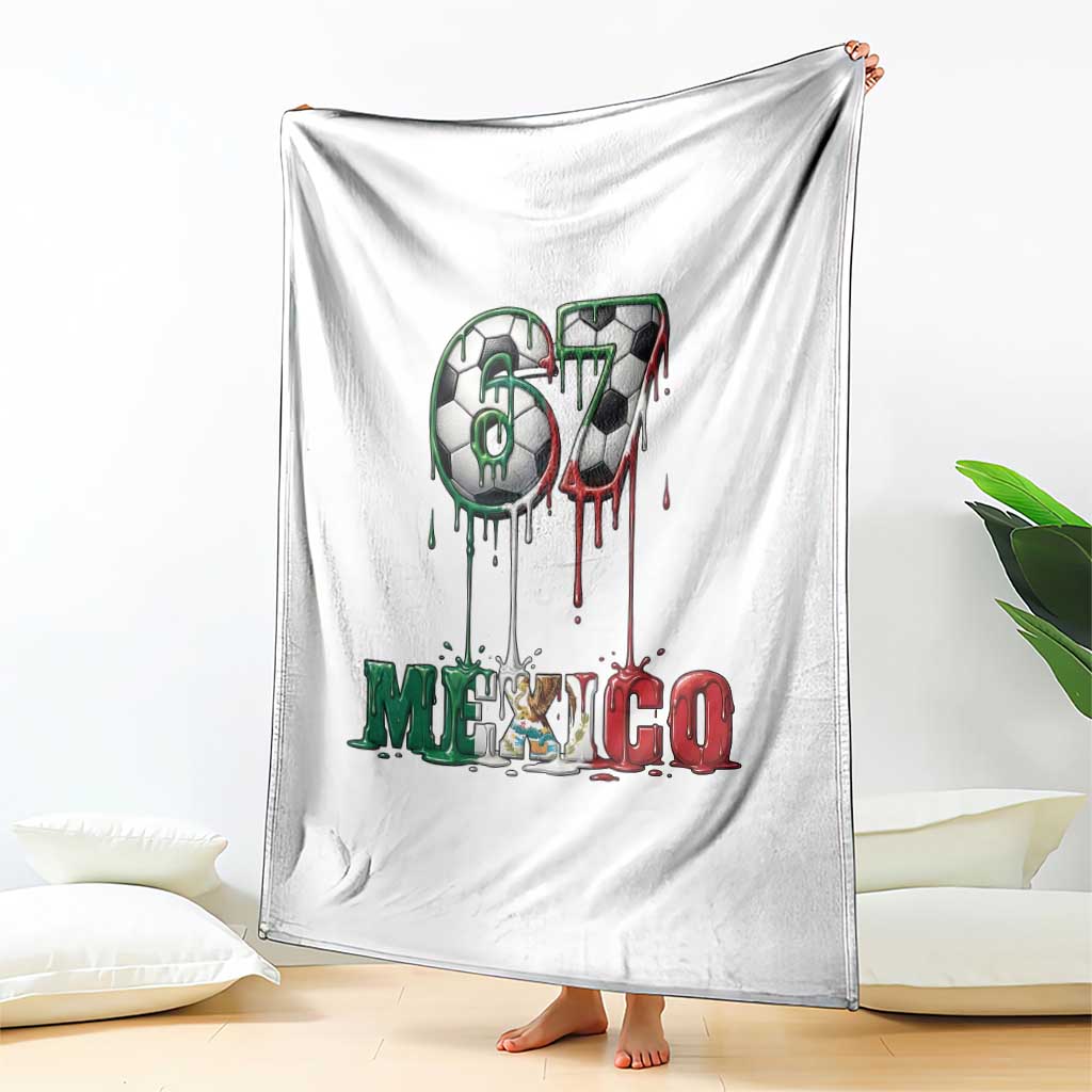 Funny Mexico Soccer 67 Meme Throw Blanket Chicano Soccer Lovers TS12 Print Your Wear