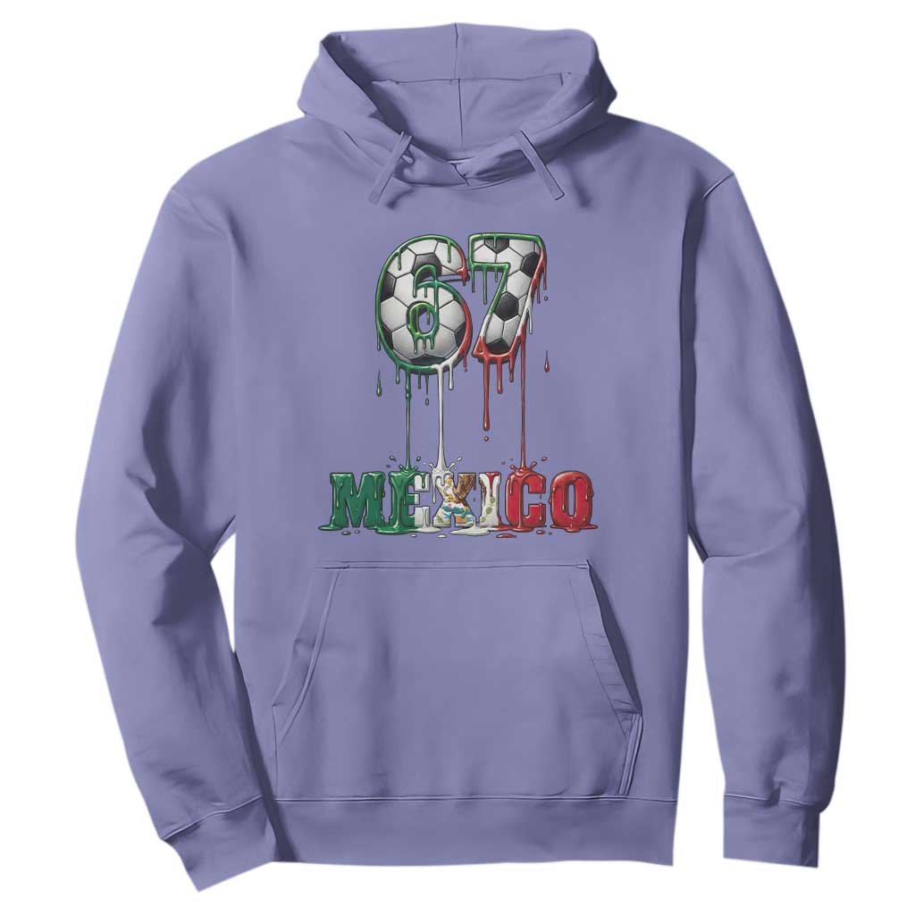 Funny Mexico Soccer 67 Meme Hoodie Chicano Soccer Lovers TS12 Violet Print Your Wear