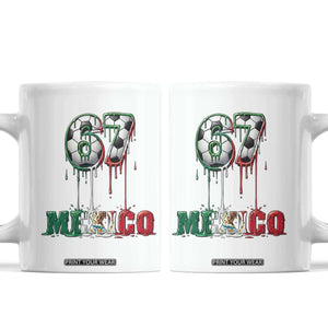 Funny Mexico Soccer 67 Meme Coffee Mug Chicano Soccer Lovers TS12 White Print Your Wear