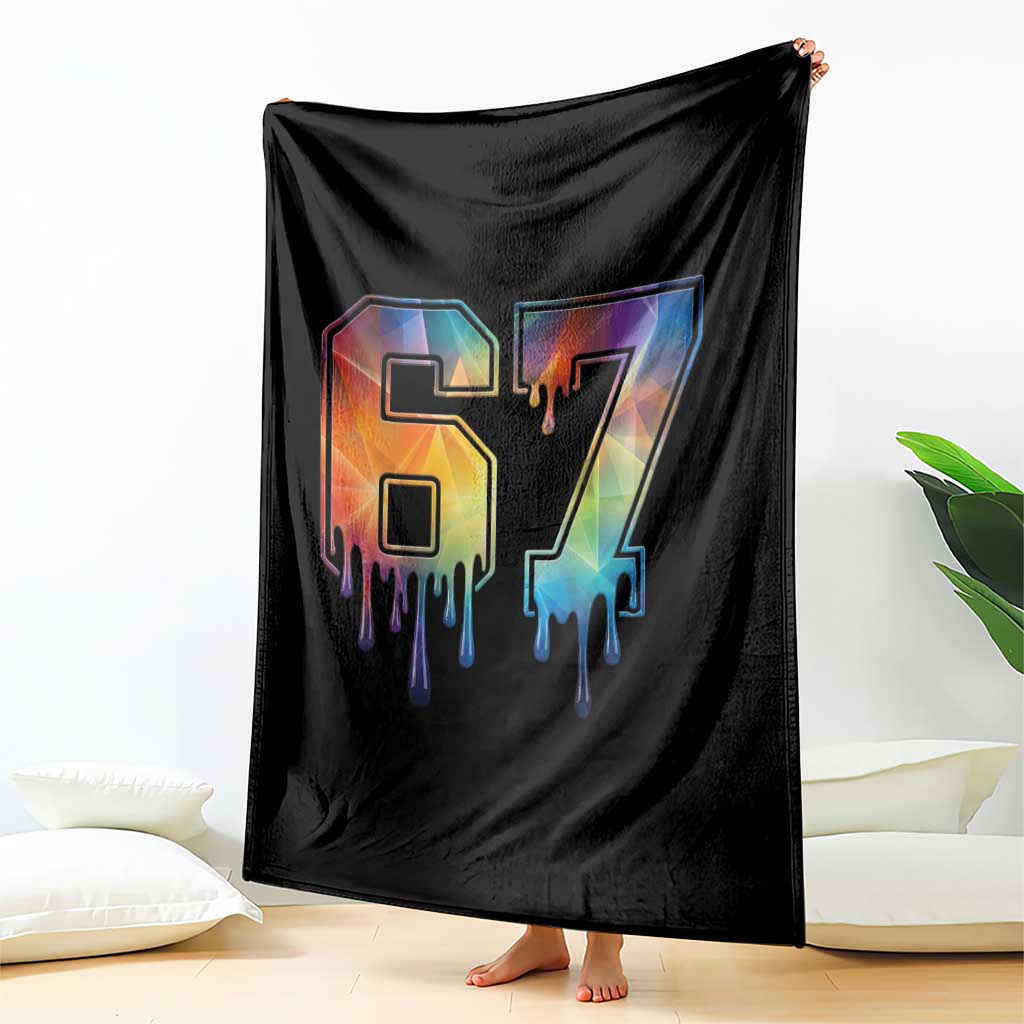 Funny Six Seven Prism Effect Printed Meme Throw Blanket TS12 Print Your Wear