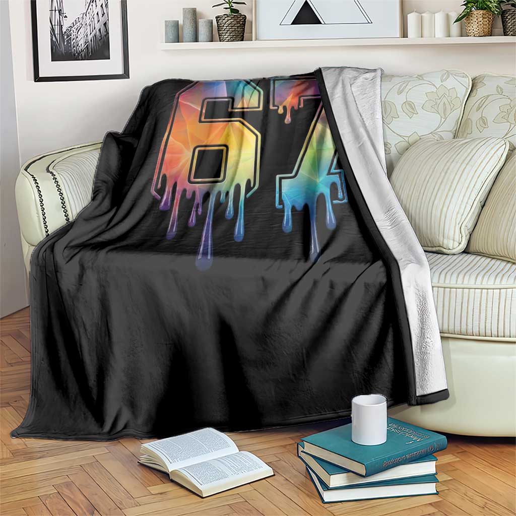 Funny Six Seven Prism Effect Printed Meme Throw Blanket TS12 Print Your Wear