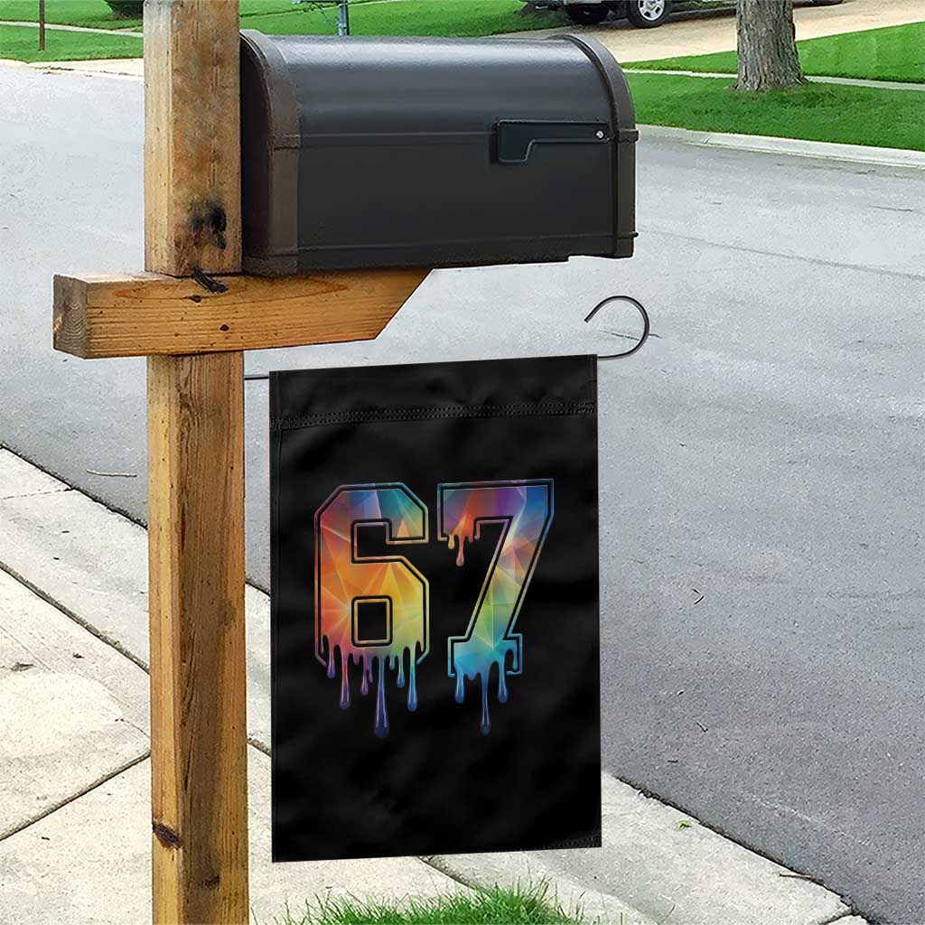 Funny Six Seven Prism Effect Printed Meme Garden Flag TS12 Print Your Wear