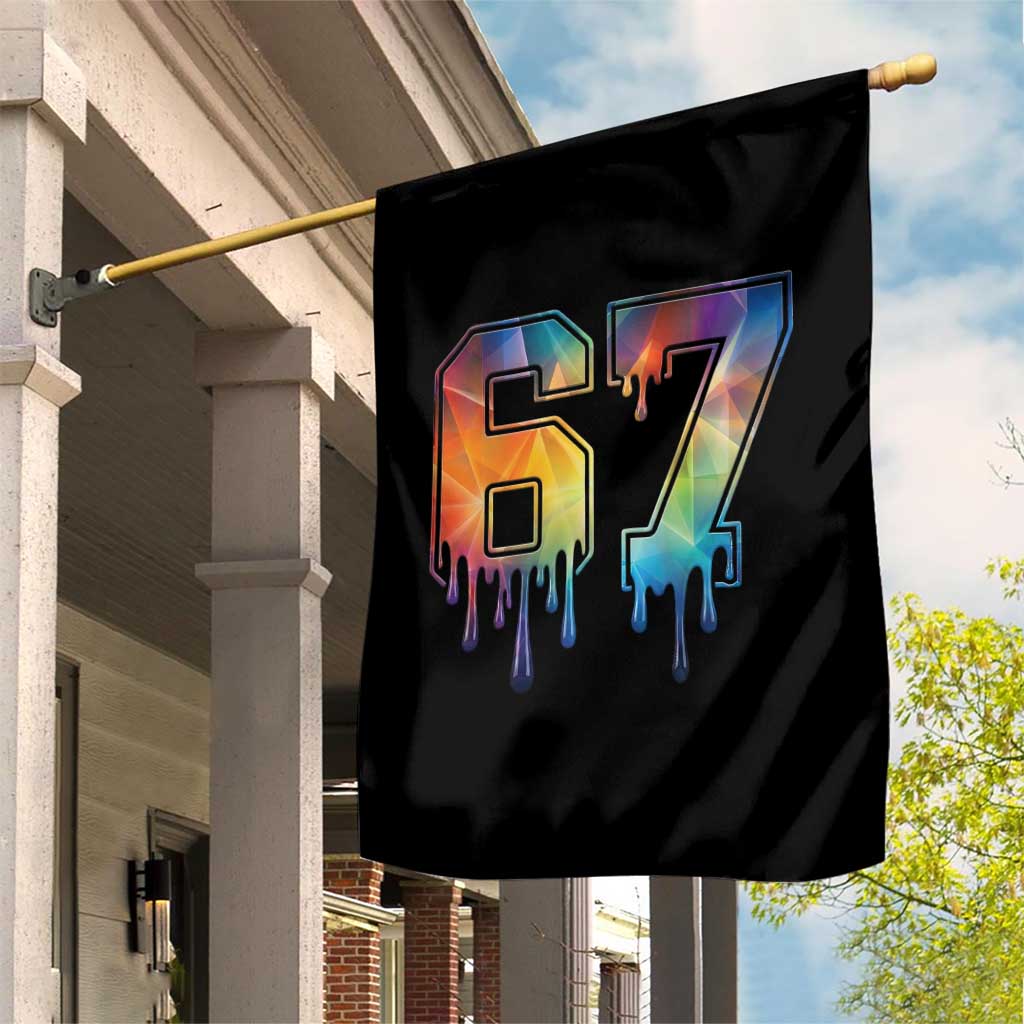 Funny Six Seven Prism Effect Printed Meme Garden Flag TS12 Print Your Wear