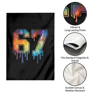 Funny Six Seven Prism Effect Printed Meme Garden Flag TS12 Print Your Wear