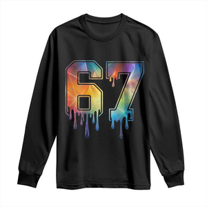Funny Six Seven Prism Effect Printed Meme Long Sleeve Shirt TS12 Black Print Your Wear