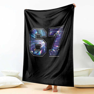 Prism Rainbow Effect Printed Throw Blanket Six Seven 67 Meme TS12 Print Your Wear