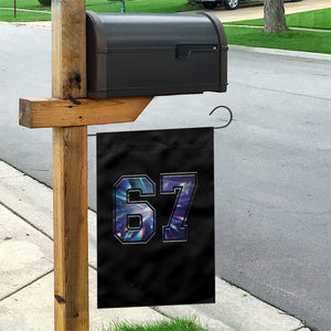 Prism Rainbow Effect Printed Garden Flag Six Seven 67 Meme TS12 Print Your Wear
