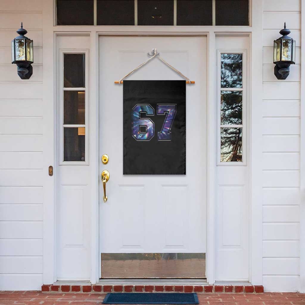 Prism Rainbow Effect Printed Garden Flag Six Seven 67 Meme TS12 Print Your Wear