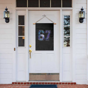 Prism Rainbow Effect Printed Garden Flag Six Seven 67 Meme TS12 Print Your Wear