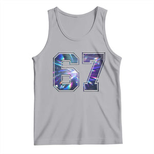Prism Rainbow Effect Printed Tank Top Six Seven 67 Meme TS12 Athletic Heather Print Your Wear