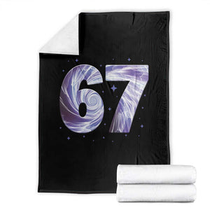Swirl Effect Printed Six Seven Meme Throw Blanket Gen Z Alpha Gift TS12 Black Print Your Wear