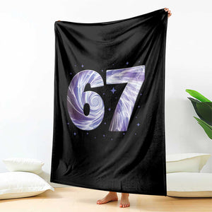 Swirl Effect Printed Six Seven Meme Throw Blanket Gen Z Alpha Gift TS12 Print Your Wear