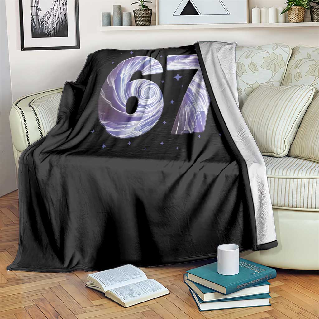 Swirl Effect Printed Six Seven Meme Throw Blanket Gen Z Alpha Gift TS12 Print Your Wear