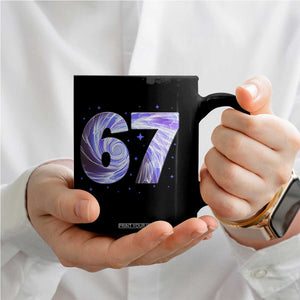 Swirl Effect Printed Six Seven Meme Coffee Mug Gen Z Alpha Gift TS12 Print Your Wear