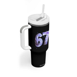 Swirl Effect Printed Six Seven Meme Tumbler With Handle Gen Z Alpha Gift TS12 Print Your Wear