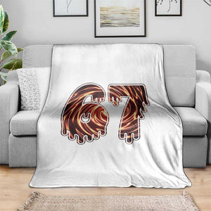 Fire Swirl Effect Printed Throw Blanket Six Seven Meme TS12 Print Your Wear
