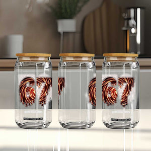 Fire Swirl Effect Printed Glass Can Six Seven Meme TS12 Print Your Wear
