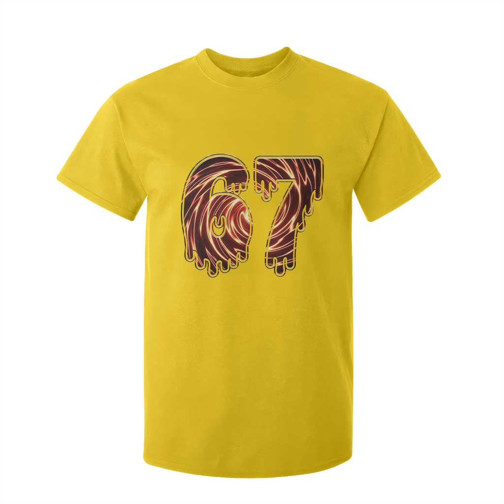 Fire Swirl Effect Printed T Shirt For Kid Six Seven Meme TS12 Daisy Print Your Wear