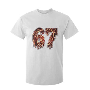 Fire Swirl Effect Printed T Shirt For Kid Six Seven Meme TS12 White Print Your Wear