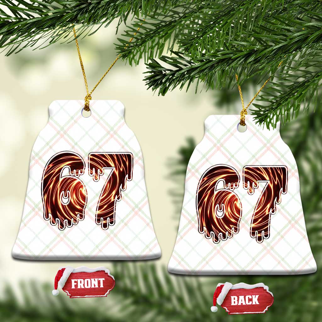 Fire Swirl Effect Printed Ceramic Ornament Six Seven Meme TS12 Print Your Wear