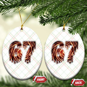 Fire Swirl Effect Printed Ceramic Ornament Six Seven Meme TS12 Print Your Wear