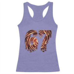 Fire Swirl Effect Printed Racerback Tank Top Six Seven Meme TS12 Violet Print Your Wear