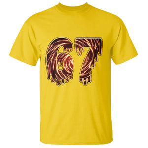 Fire Swirl Effect Printed T Shirt Six Seven Meme TS12 Daisy Print Your Wear