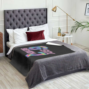 Colorful Neon Light Effect Throw Blanket Six Seven Meme TS12 Print Your Wear