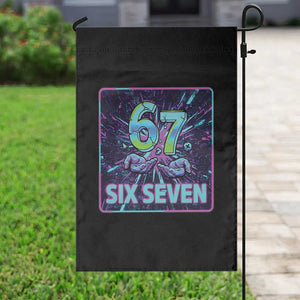 Funny Six Seven Meme Garden Flag Cyberpunk Neon Style TS12 Print Your Wear