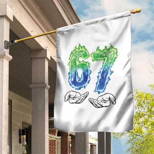Green Fire Flame Six Seven Garden Flag Trendy Meme Gift TS12 Print Your Wear