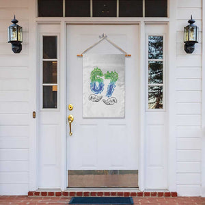 Green Fire Flame Six Seven Garden Flag Trendy Meme Gift TS12 Print Your Wear