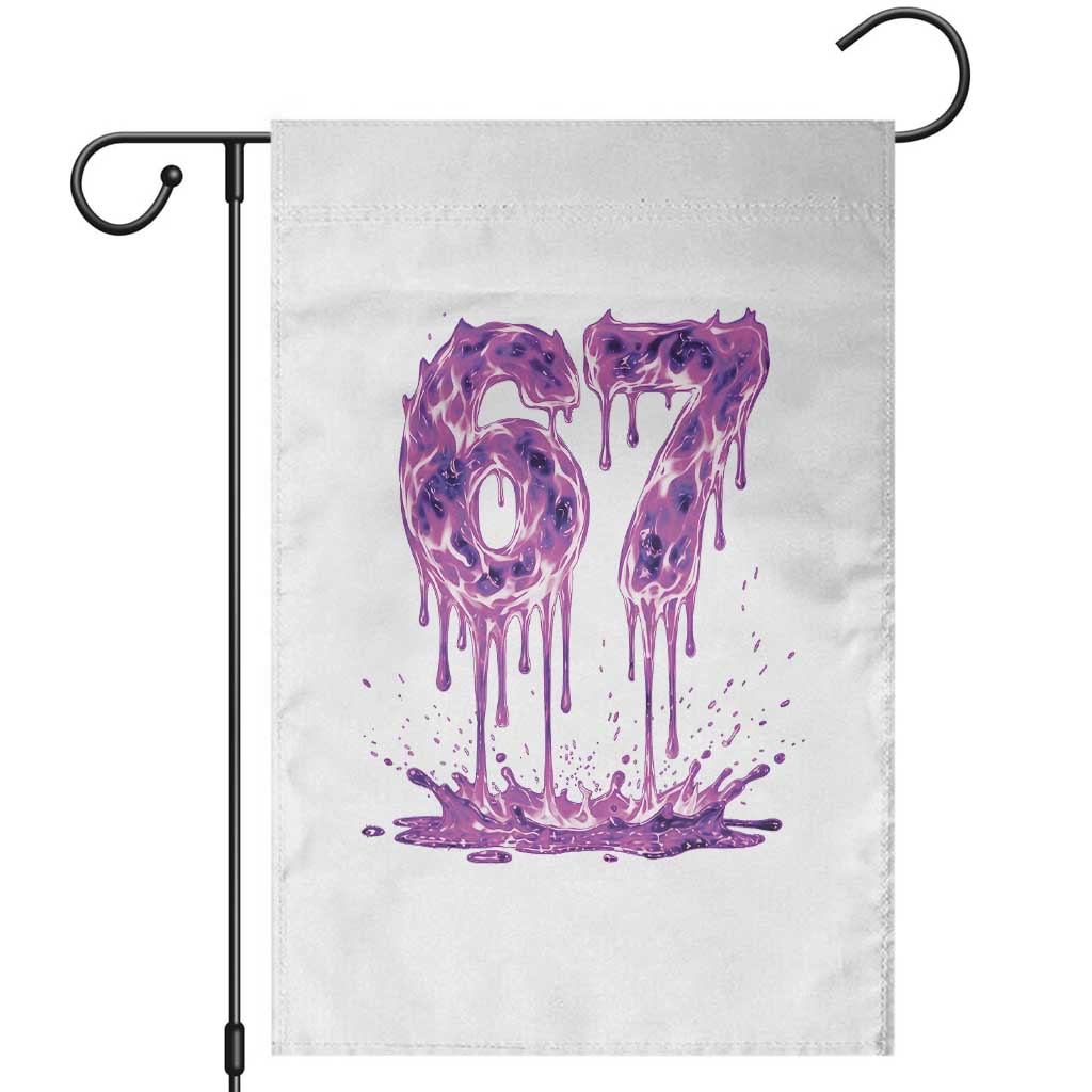 Drip Fire Flame Six Seven Garden Flag Trendy Meme Gift TS12 White Print Your Wear