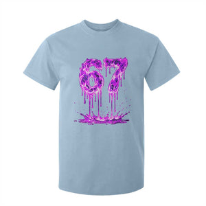 Drip Fire Flame Six Seven T Shirt For Kid Trendy Meme Gift TS12 Light Blue Print Your Wear