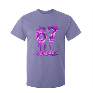 Drip Fire Flame Six Seven T Shirt For Kid Trendy Meme Gift TS12 Violet Print Your Wear