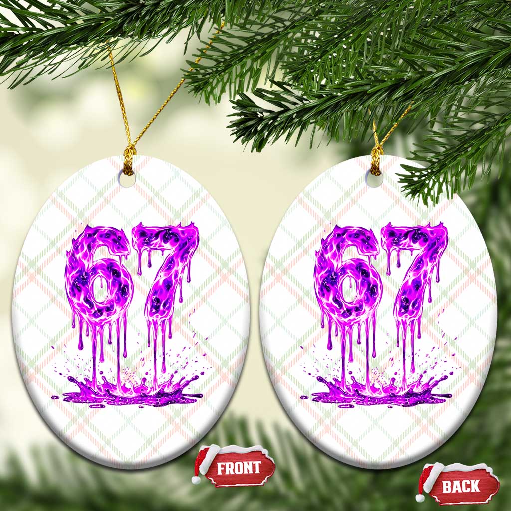 Drip Fire Flame Six Seven Ceramic Ornament Trendy Meme Gift TS12 Print Your Wear