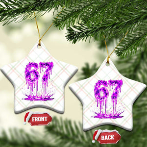 Drip Fire Flame Six Seven Ceramic Ornament Trendy Meme Gift TS12 Print Your Wear